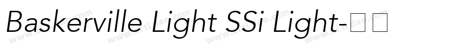 Baskerville Light SSi Light字体转换